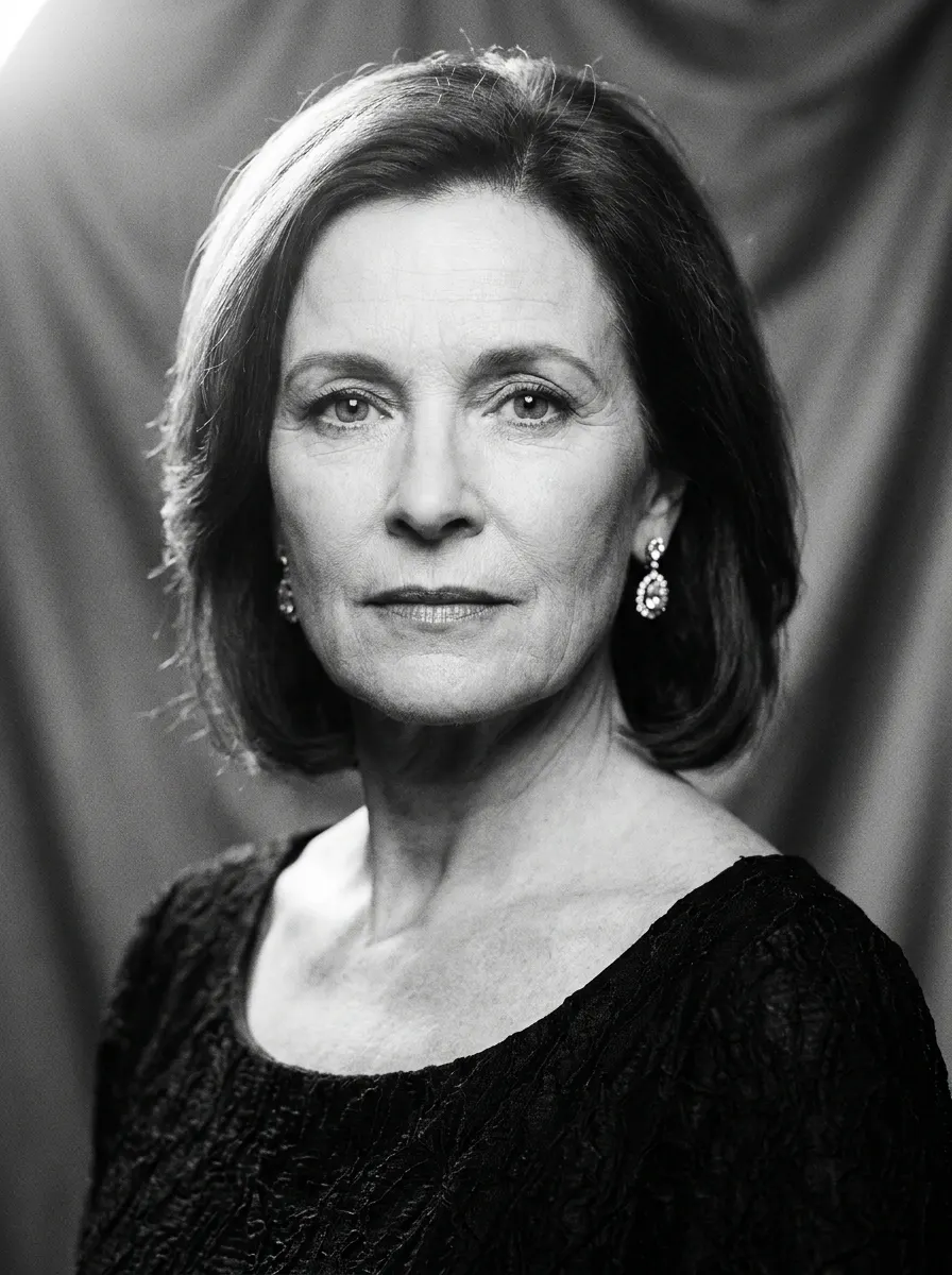 Hollywood-glam black-and-white beauty close-up